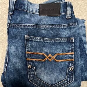 "M. Society" Blue Jeans for Men's Jeans Size 34x32 Acid Washed ❤️